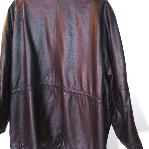 Designs & Co Lane Bryant Black Leather Coat 22/24 - Picture 4 of 6